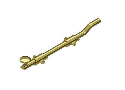 Von Morris 21 Offset Solid Brass Traditional Knob And Guide Surface Bolt, 5/8" Offset