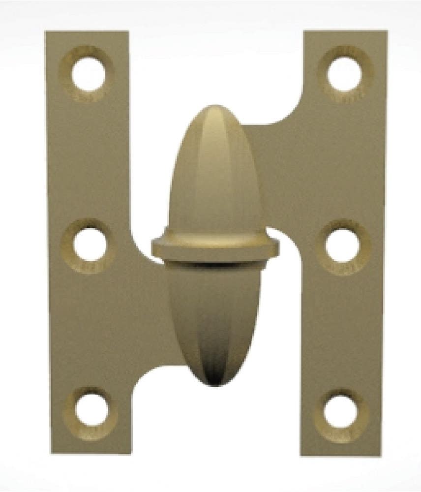 Von Morris 20 Moorestown Olive Knuckle Cabinet Hinge,  Solid Forged Brass