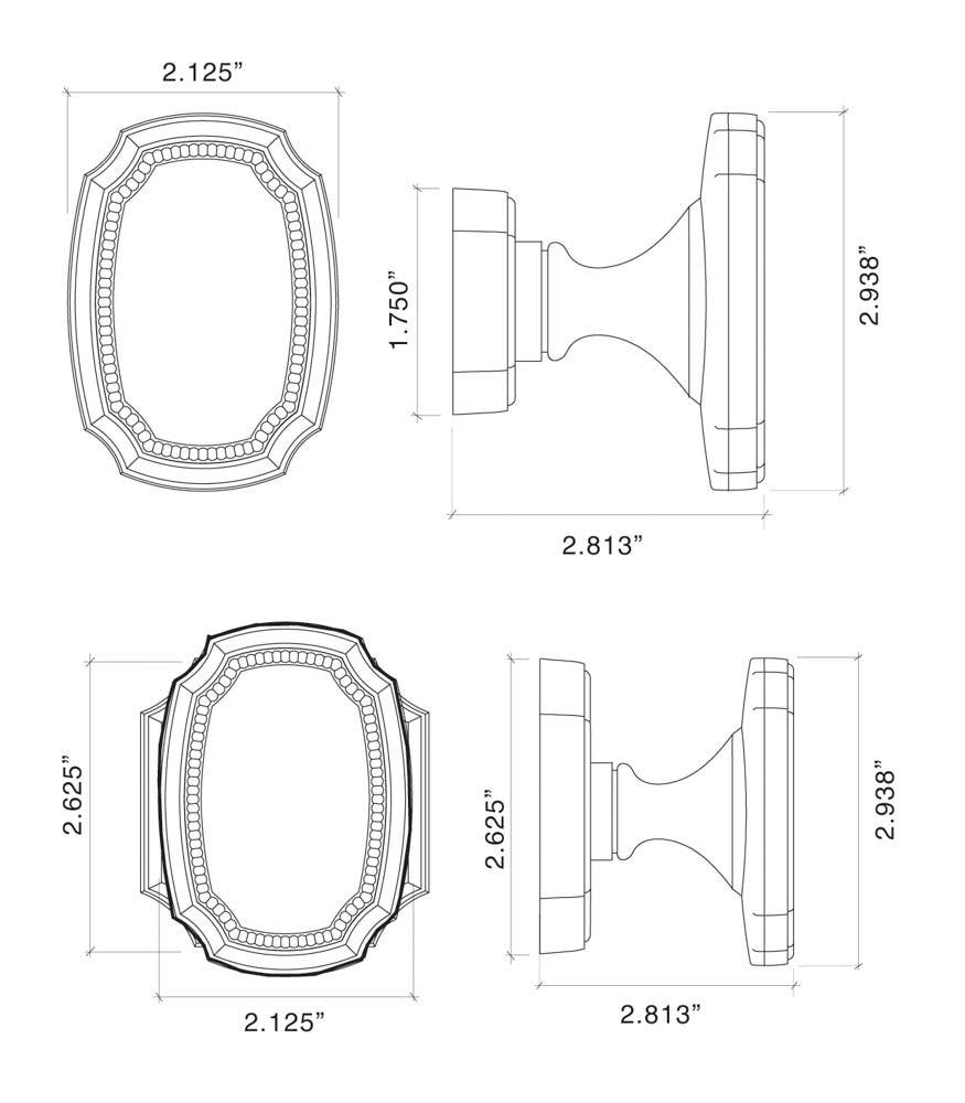 Von Morris 07272 Weave Knob With Large Weave Rose, Tubular Latch Sets