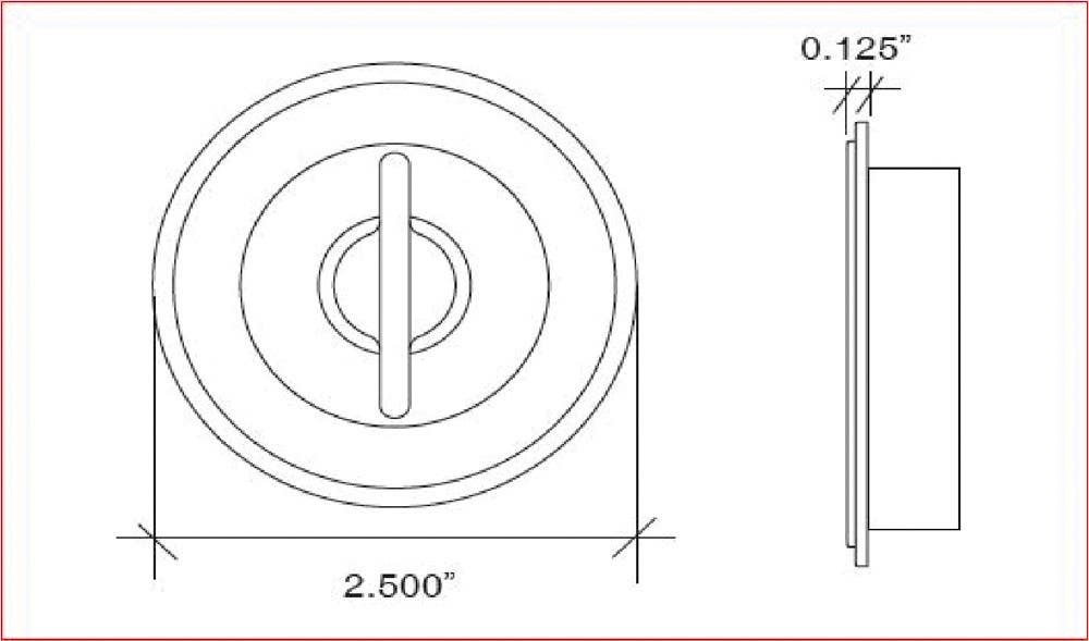 Von Morris 831 Small Round Pocket Door Plate