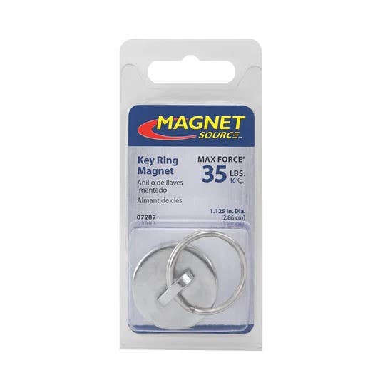 Magnet Source 07287 Neodymium Magnetic Keyring, Pull Rating-35 Lbs.