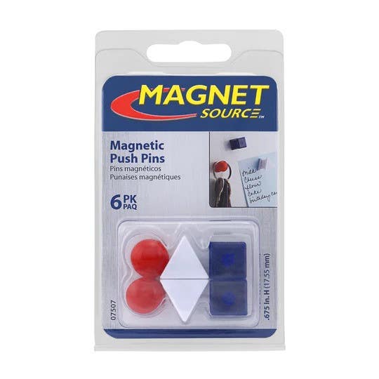 Magnet Source 07507 Neodymium Magnetic Push Pin (6 Pk)