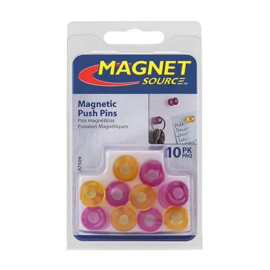 Magnet Source 075 Neodymium Magnetic Push Pin (10 Pk)