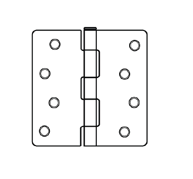 Cal-Royal RH40B/RH60B Full Mortise, Plain Bearing, 5 Knuckles Hinge