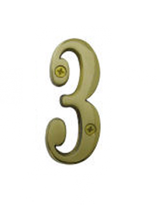 Cal-Royal SBN 3" or 4" Solid Brass Number 0-9, Thickness-3/16"