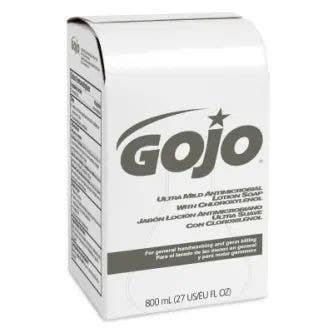 GOJO Ultra Mild Antimicrobial Lotion Soap with Chloroxylenol, Amber