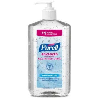 GOJO PURELL Advanced Hand Sanitizer Gel 20 fl oz Table Top Pump Bottle, Clear
