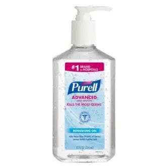 GOJO PURELL Advanced Hand Sanitizer Gel 12 fl oz Table Top Pump Bottle, Clear