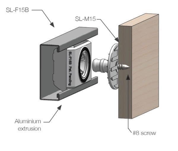 Sugatsune SL-FB Fastmount Stratlock Female Front Mount Clip