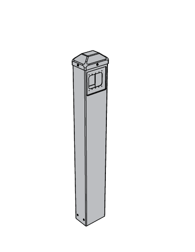 LCN 8310-866 Bollard Post, Mounting Base, Actuator Cut-Out