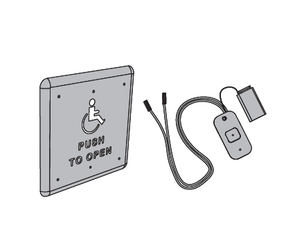 LCN 8310-3853 4-3/4" Square With Logo, Wireless Actuator Bollard Kit