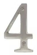 Delaney Z38 4" Metal House Numbers, Finish - Satin Nickel