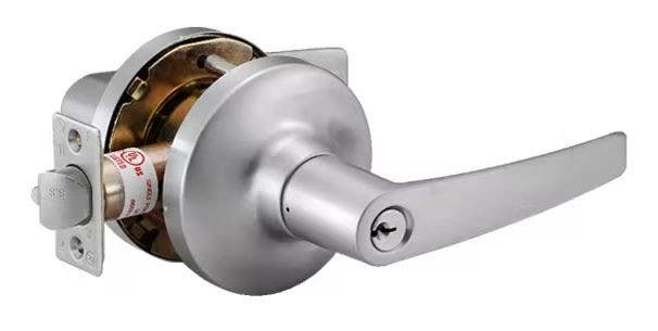 Delaney F Series MD Lever Style Grade 1 Extra Heavy Duty Cylindrical Leverset, Satin Chrome