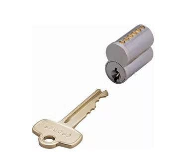 Delaney 300600C 6-Pin Small Format Interchangeable Core (SFIC) & Key, Finish - Satin Chrome