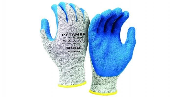Pyramex GL501C5 Crinkle Latex Gloves