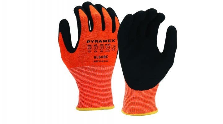 Pyramex GL608C Sandy Nitrile Gloves