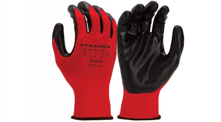 Pyramex GL614 Polyester Nitrile Smooth Gloves