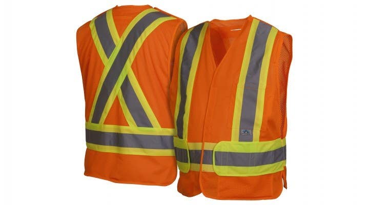Pyramex RCA2720SE Type R - Class 2 Self Extinguishing Hi-Vis Orange Safety Vest