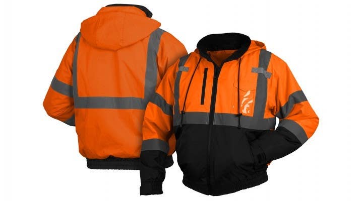 Pyramex RJ3120 Type R - Class 3 Hi-Vis Orange Bomber Jacket