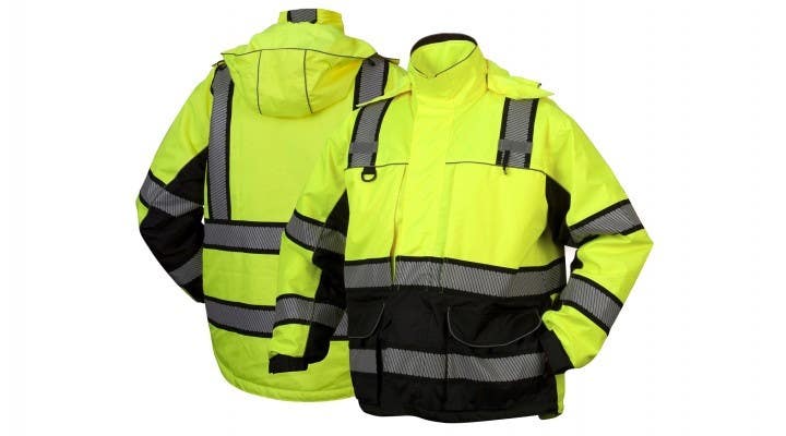 Pyramex RPB3610 Type R - Class 3 Hi-Vis Lime Multi-Layer Parka