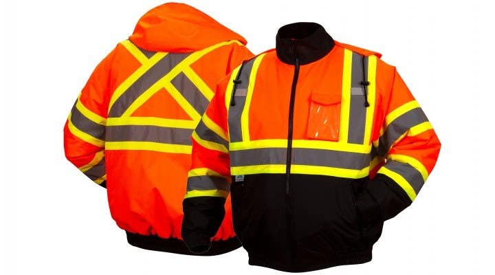 Pyramex RCJ3220 Type R - Class 3 Hi-Vis Orange Canadian Jacket