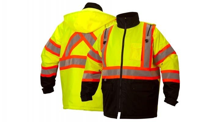 Pyramex RCP3210 Type R - Class 3 Hi-Vis Lime Canadian Parka