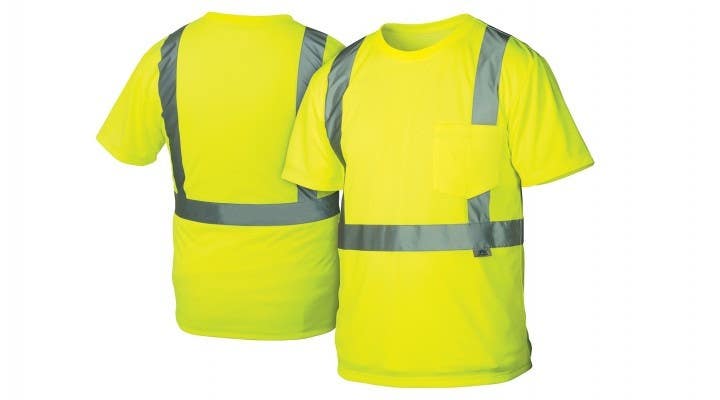 Pyramex RTS2110 Type R - Class 2 Hi-Vis Lime T-Shirt