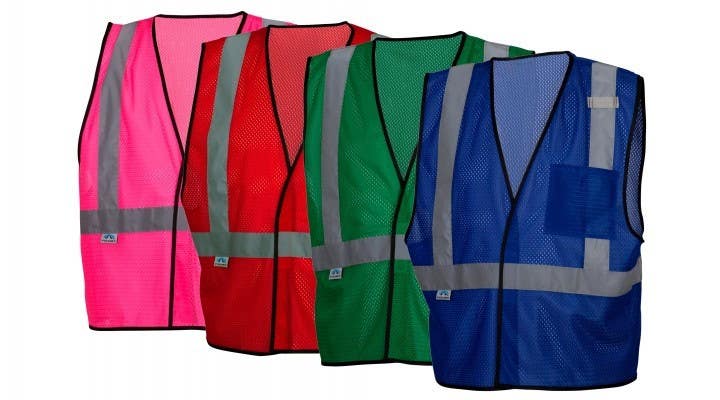 Pyramex RV1227 Red Mesh Vest w/Reflect Material