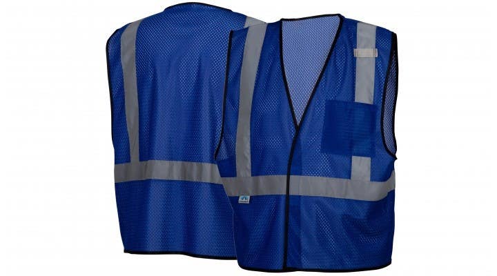 Pyramex RV1265 Royal Blue Mesh Vest w/Reflect Material