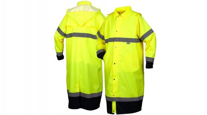 Pyramex RRWC3110 PU/Poly 48" Premium Hi-vis Rainwear Coat