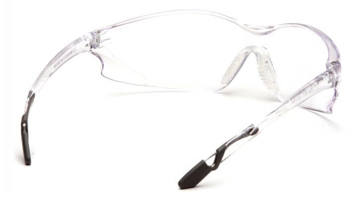 Pyramex SG6510ST Achieva Clear H2X Anti-Fog Lens Safety Glasses w/Gray Temple Tips