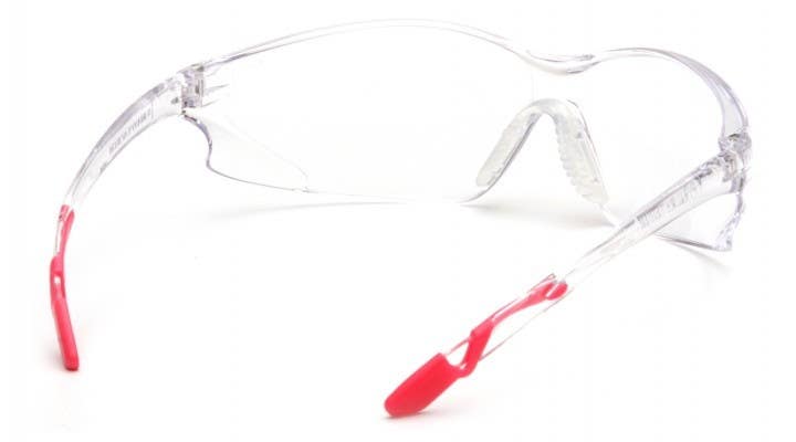 Pyramex SP6510S Achieva Clear Lens Safety Glasses w/Pink Temple Tips