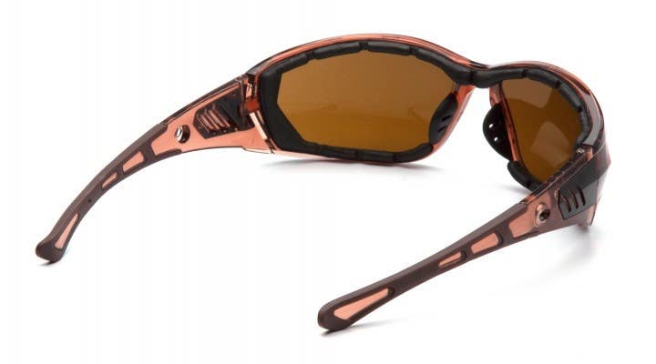 Pyramex STB10815DT Atrex Coffee Anti-Fog Lens Safety Glasses w/Padded Translucent Brown Frame