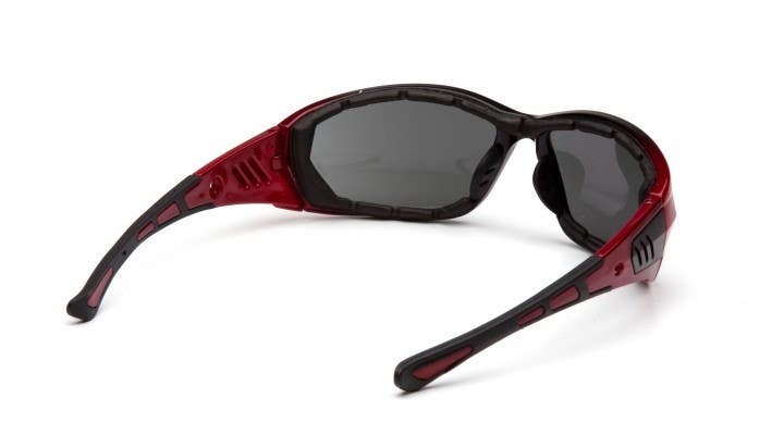 Pyramex SR10870D Atrex Silver Mirror Lens Safety Glasses w/Padded Red Frame