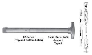 Detex ADVANTEX 62 Series Concealed Vertical Rod Exit Device ( Narrow Stile For Hollow Metal Door )