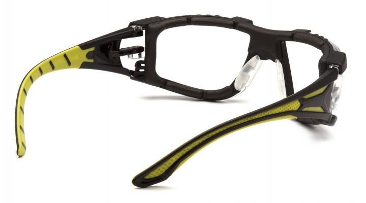 Pyramex SBGR96 Endeavor Plus Safety Glasses-Black & Green Temples w/Foam Padding