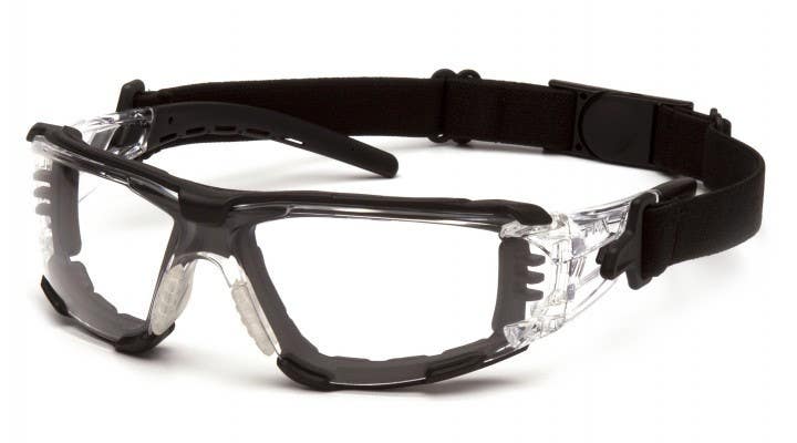Pyramex SB10 Fyxate Safety Glasses w/Black Temples- Foam Padding