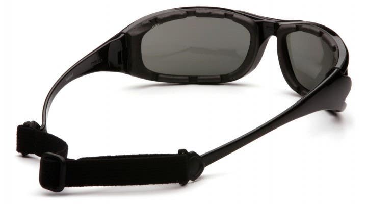 Pyramex SB7321DT PMXCEL Gray Polarized Anti-Fog Lens Safety Glasses w/Glossy Black Frame/Strap