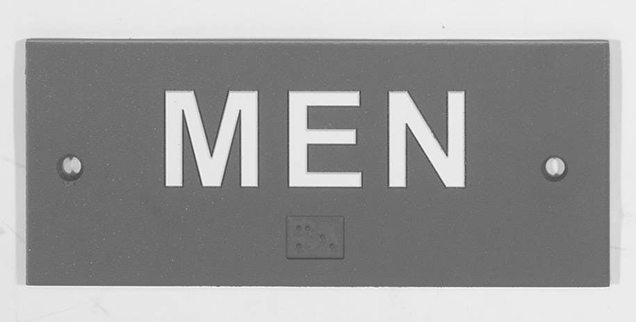 Rockwood BF680M Barrier Free Engraved Sign with Braille Translation