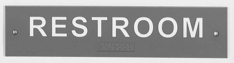 Rockwood BF680R Barrier Free Engraved Sign with Braille Translation