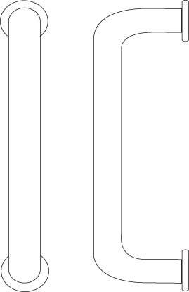 Rockwood RM7 Wire Pull w/ Base Plate For Cabinets, Casework, and Closets