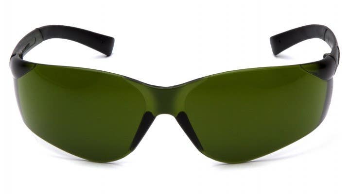 Pyramex S25 Ztek Safety Glasses w/Green Tinted Temples