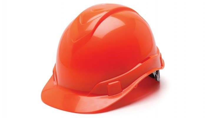 Pyramex HP461 Ridgeline Cap Style Hard Hat w/6 Pt Ratchet Suspension