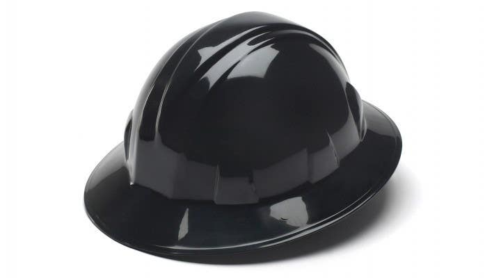 Pyramex HP241 SL Series Full Brim Hard Hat w/4 Pt Ratchet Suspension