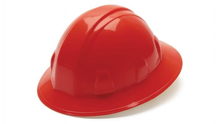 Pyramex HP261 SL Series Full Brim Hard Hat w/6 Pt Ratchet Suspension
