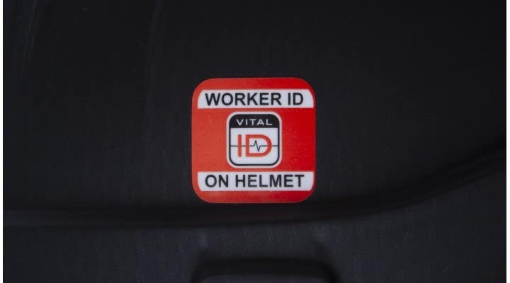 Pyramex HPID ID Stickers For Hard Hats - 12 Stickers Per Page