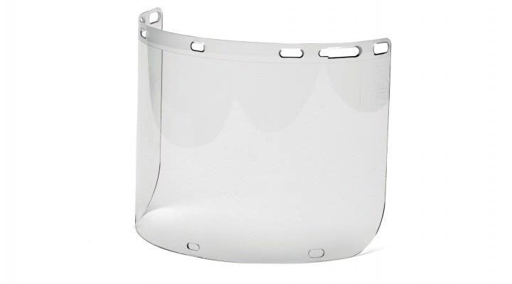 Pyramex S1210CC Cylinder Polycarbonate Face Shield w/Slots For Chin Cup