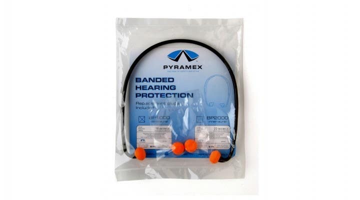 Pyramex BP1000 Orange Banded Ear Pads With Replacement Pads