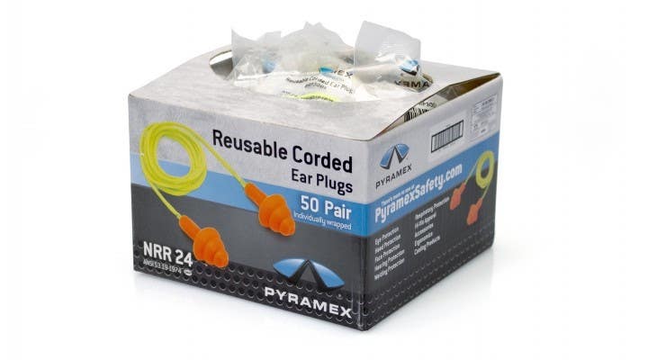 Pyramex RP3001 Yellow Corded Reusable Orange Earplug