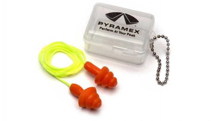 Pyramex RP3001PC Yellow Corded Reusable Orange Earplug
